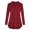 Red, variant on Gyujnb Stand Collar V Split Maternity Nursing Blouse Solid Soft Stretch Knit Long Sleeve Inner Hidden Feeding Panel Curved High Low Hem Top,S