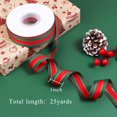 thumbnail image 2 of Christmas Ribbon 1inch Red and Green Christmas Plaid Ribbon for Christmas Tree Wreaths Gingham Christmas Ribbon for Gift Bouquet Wrapping Bow Crafts Decoration 25 Yards, 2 of 10