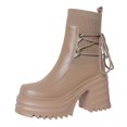 thumbnail image 2 of Bnwani Women Boots Fashion Thick Strap Versatile Casual Boot Yellow Size 6, 2 of 9