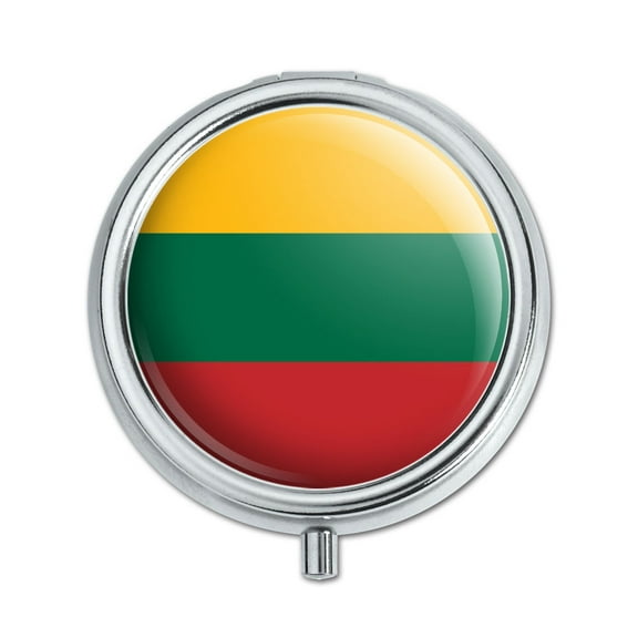 Lithuania National Country Flag Pill Box