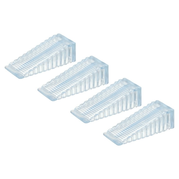 Uxcell 4 Pack 1.10" ABS Door Stoppers for Bottom Door Stop Wedge, Clear