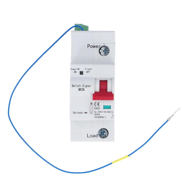 PinesC 1P Disjoncteur Miniature Interrupteur de Déconnexion AC Interrupteur en Temps Réel Surveillance AC230V Capacité de Rupture 6KA Protection contre les Surtensions et sous Tension Disjoncteur Intelligent (100A)
