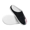 thumbnail image 3 of KLL Pink White Ocean Waves Pattern Adult Unisex Cozy Slippers,Fuzzy Slip-on Slippers TPR Sole Slippers Comfort Plush Home Footwear for Indoor & Outdoor-37/38, 3 of 7