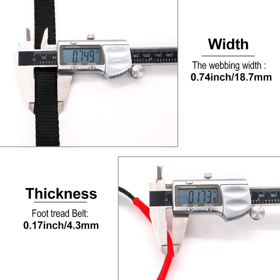 Foot Ascender Loop for Tree Climbing Arborist, Adjustable Foot Loop with Stainless Steel Buckle, Reinforced Polyester Strap for SRT Tree Climbing Gear, Rope Ascender Accessory