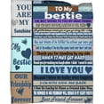 thumbnail image 1 of LHSHID Bestie Gifts to My Bestie Blanket Best Friend Christmas Birthday Gift for Women Sister Girls Custom Long Distance Friendship Present for her Ultra Soft Throws Blankets 60x80in, 1 of 5