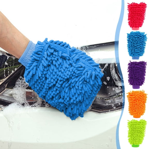 Msgweeeg Work Gloves Men Garden Gloves Men Chenilles Car Wash Mitts Worm Car Wash Cloth Double Sided Car Wash Mitts