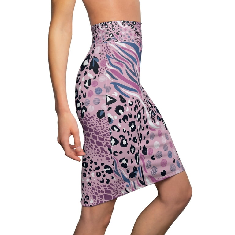 【babylclub】Pink leopard tight skirt The Pink Leopard Collection | Women's Pencil Skirt - Walmart.com