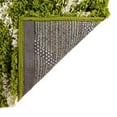 thumbnail image 5 of Unique Loom Trellis Shag Collection Area Rug - Ruth (6' Square Green/Ivory), 5 of 11