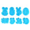 thumbnail image 1 of 8 unids/set huevo de Pascua conejo émbolo moldes 3D galleta prensa sello moldes pastel decoración cortador moldes DIY herramientas para hornear, 1 of 8