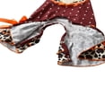 thumbnail image 3 of Infant Thanksgiving Long Sleeve Jumpsuit Bow Headband Cartoon Turkey Print Ruffle Decoration Spring Clothing, 3 of 5