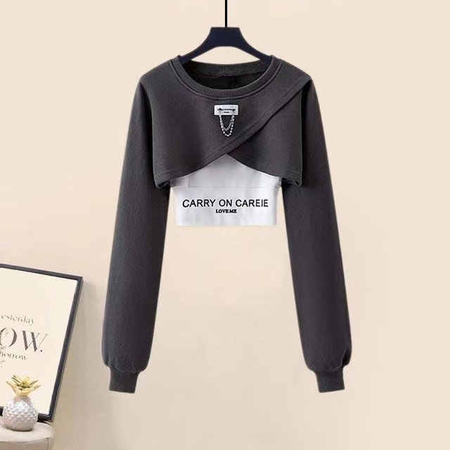 Spring/Summer Set Women's Korean Loose Design Casual Top+suspender+work Wide Leg Pants Three Piece Set Trendy