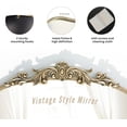 thumbnail image 6 of PERFNIQUE Vintage Mirror, 36" X 30" Arched Antique Baroque Wall Mirror, Gold Traditional Wall Decor, Ornate Wall Decor Anthro Look Alike Mirror for Bathroom Living Room Fireplace Entryway Hallway, 6 of 8