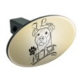 thumbnail image 1 of I Love My Pit Bull Oval Tow Trailer Hitch Cover Plug Insert, 1 of 3