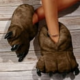 thumbnail image 2 of HNMKIU Warm Slippers Men's Bootie Slippers Soft Comfy Memory Foam Non Indoor Shoes with Collar slippers for men Khaki,One Size, 2 of 4
