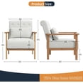 thumbnail image 2 of Coewske White Boucle Modern Accent Chair Upholstered Armchair w/ Pillow Wood Frame, 2 of 6