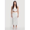 thumbnail image 2 of Women's Pointelle Knit Lace Patchwork Midi Skirt, 2 of 4