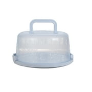Plastic Round Cake Box Carrier Handle Pastry Storage Holder Dessert Container Cover Case Cake Accessories