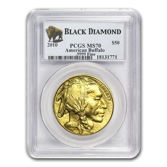 2010 1 oz Gold Buffalo MS-70 PCGS (Black Diamond)