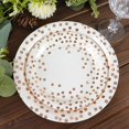 thumbnail image 2 of Efavormart 25 Pack | 7" White Rose Gold Polka Dot Dessert Appetizer Paper Plates, Disposable Salad Party Plates - 300 GSM, 2 of 11