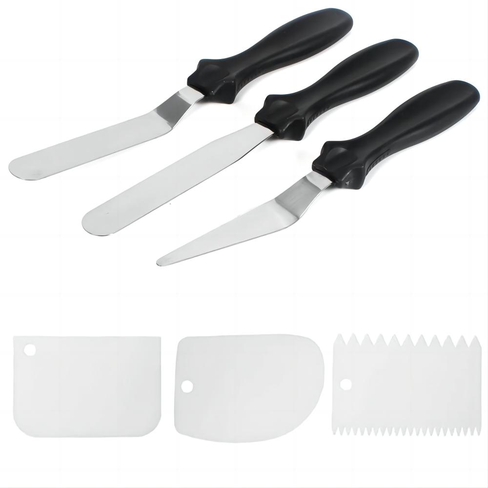 Stainless Steel Cake Icing Spatulas Angled Cake Spatulas with 3 Cake