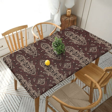 

Home Deluxe Tablecloth Practice Pattern Waterproof Elastic Rim Edged Table Cover- For Christmas Parties And Picnics 5ft