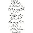 thumbnail image 2 of Proverbs 31:25 Bible Verse Vinyl Wall Decals by Scripture Wall Art, Quotes, Stickers (V4), 2 of 2