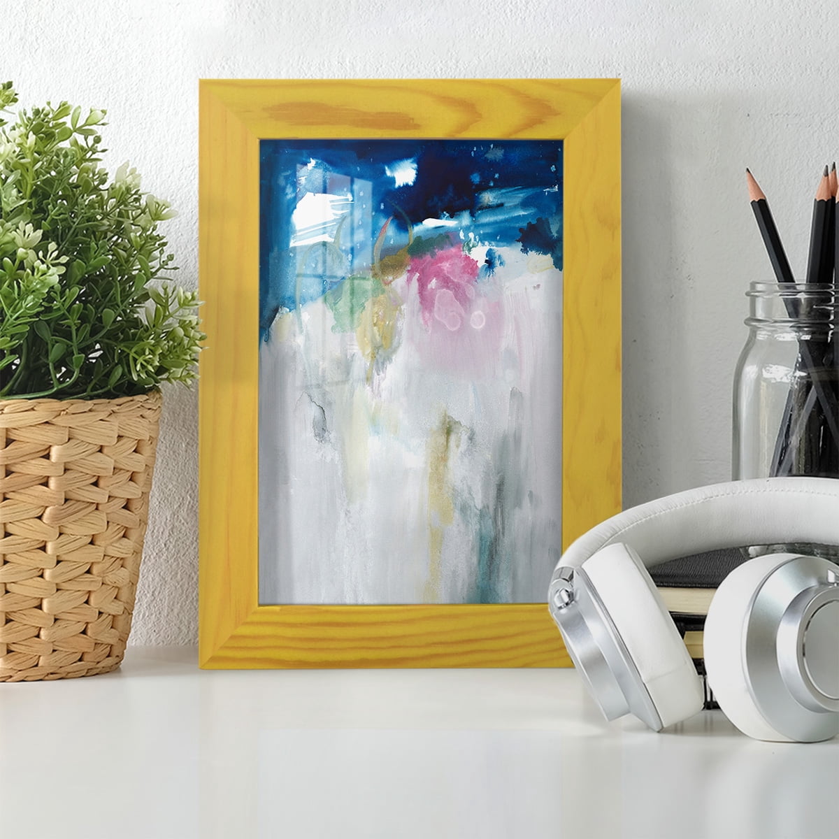 Rising I - Framed Print w/glass - Sunflower Yellow