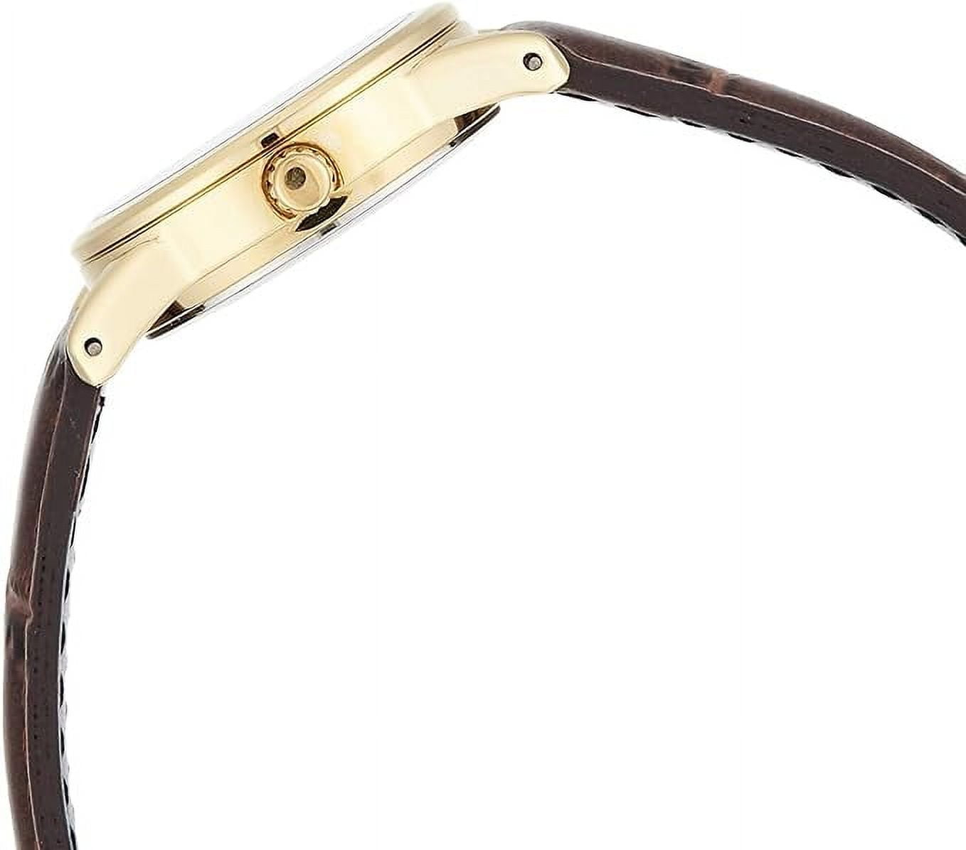 Casio Brown Leather Gold Face Quartz Ladies Analog Watch LTP-V001GL-1B