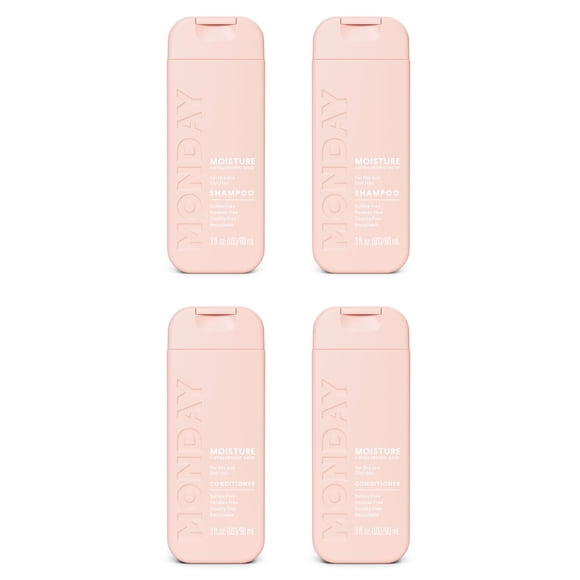 MONDAY Haircare MOISTURE Shampoo and Conditioner Set, 90 mL