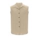 thumbnail image 5 of Top Abrigo Hombres Color Sólido Versátil Botón Solapa, Blusa sin Mangas de Lino de Algodón para el Verano, 5 of 6