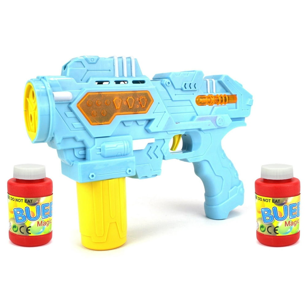 Space Bubble Rifle Battery Operated Toy Bubble Blowing Gun w/ 3 Bubble