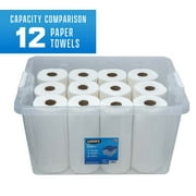 (Pack of 6) HART 68 Quart Latching Plastic Storage Bin Container, Clear