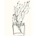 thumbnail image 3 of Goldberger, Jennifer 15x18 Black Modern Framed Museum Art Print Titled - Naive Flower Sketch V, 3 of 5