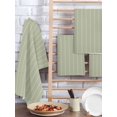 thumbnail image 2 of Sage Green Geometric Kitchen Dish Towels for Drying Dishes Set of 2, Minimalism Solid Color Striped Lines Waffle Weave Microfiber Hand Tea Bathroom Towels Quick Dry & Absorbent Towel 15.7x23.6, 2 of 7