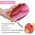 thumbnail image 3 of Silicone Toddler Plates,suction Plates For Baby With Spoon And Fork Set Style 1, 3 of 5