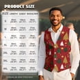 thumbnail image 6 of Uorisanigo Christmas Tree Print Mens Vests Casual Size 3XL V Neck Vest for Men Casual Lightweight with Pockets Waistcoat Suit Vest Fashion for Men, 6 of 7