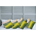 thumbnail image 2 of Ambesonne Nature Throw Pillow Cover 4 Pack, Hills Valley Sunrise, 16", Yellow Green, 2 of 7