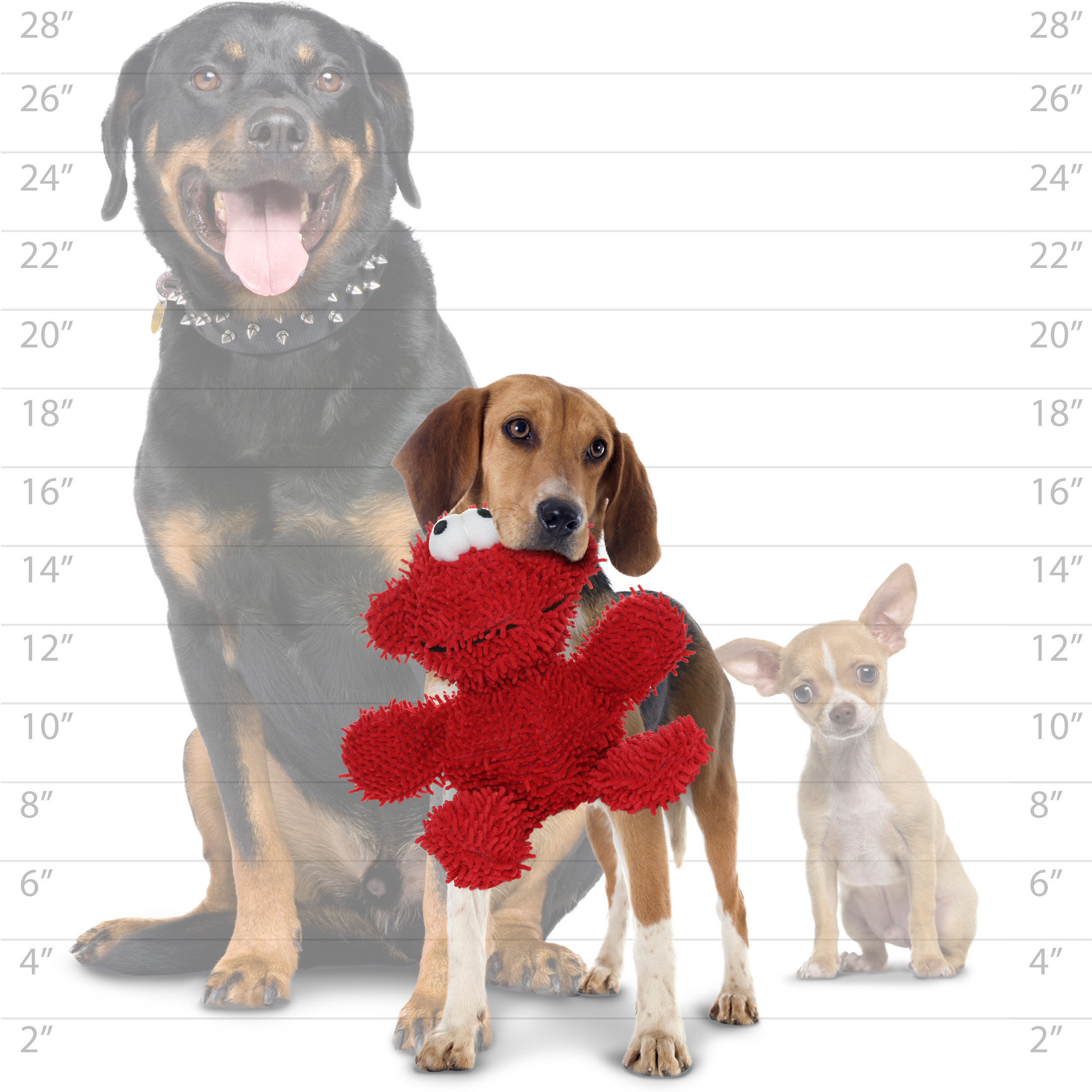 Mighty Microfiber Ball Monster Red Squeaky Dog Toy photo 5