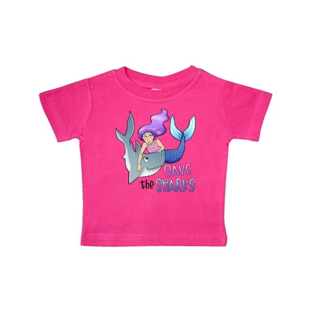 

Inktastic Save the Sharks- Mermaid Gift Baby Boy or Baby Girl T-Shirt