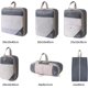 thumbnail image 2 of Juego de 6 bolsas organizadoras de viaje con compresión, Organizadores de Viaje para Equipaje con Doble Cierre, Ahorra Espacio, Impermeable Organizador de Maleta, para Ropa, Equipaje (Gris), 2 of 4