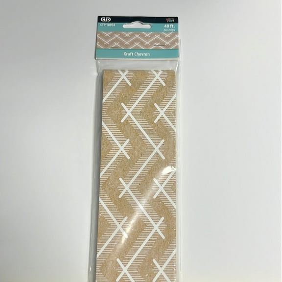 Krafty Pop White Kraft Chevron Border By Creative Teaching Press