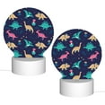 thumbnail image 2 of Honeii Cartoon Dinosaur Print Acrylic LED Night Lamp,Round Touch-Control Night Light with 3 Lighting Modes,for Bedrooms, Living Rooms, and Gifting, 2 of 5
