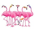 thumbnail image 3 of CafePress - Cool Flamingoes Women's Light Pajamas - Women's Short Sleeve Print T-Shirt and Pants Light Cotton Pajama Set, 3 of 7