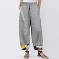 thumbnail image 2 of VEKDONE Womens Linen Long Pants Gray M, 2 of 3