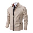 thumbnail image 4 of Kaemgyyd Men's Classic Cardigan Sweaters Solid Stand Collar Long Sleeve Knit Coat Casual Winter Warm Thick Jackets with Pockets, 4 of 4