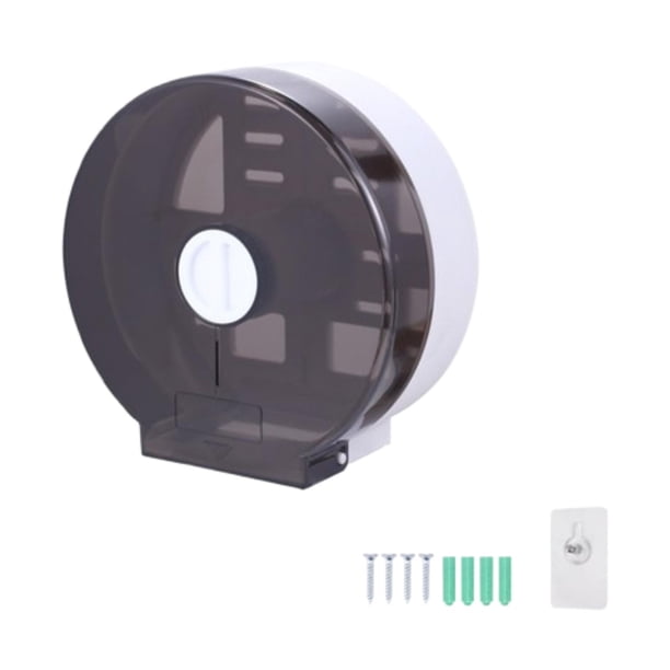 Dispensador de papel higiénico de pared para baño público. negro