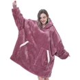 thumbnail image 7 of Oversized Wearable Blanket Sherpa Fleece Thick Warm Big Hooded Sweatshirt Blanket Hoodie Mother's Day Gifts for Adult Women Mom Girls Teenagers Men - Dark Pink, 7 of 7