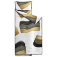 thumbnail image 2 of Grey and Gold Marble Pattern Teens Toddler Nap Mat with Pillow, Sleeping Mat Bag for Preschool Daycare 60"x20", 2 of 6