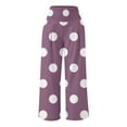 thumbnail image 4 of Sexlip Womens Polka Dot Print High Waist Loose Wide Leg Denim Pants Cute Trendy Casual Dating Outfit Purple S, 4 of 5