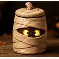 thumbnail image 3 of Hand-Sculpted Halloween Mini Lanterns, Tea Light Holder,Halloween Candle Holder, Rustic Fall Decor, Cute Spooky Table Decor for Tiered Tray Home Mantel Party,D, 3 of 4